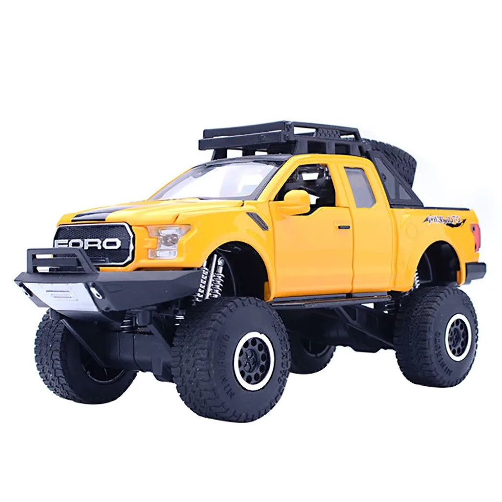 YE HIINST 1:32 FORD F150 Raptor пикап литой под давлением с музыкой мигающий автомобиль игрушка Подарки для детей 19MAY27 P20 - Цвет: YE