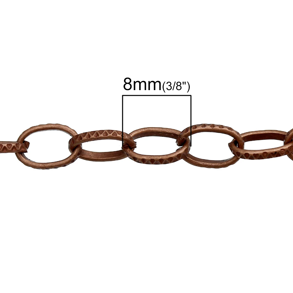 8 сезонов звенья кабеля цепи результаты текстурированная овальная античная медь