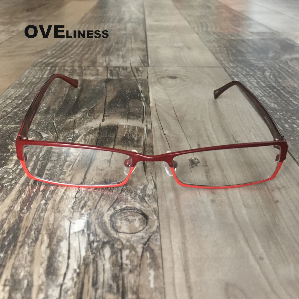 optical glasses frame women red color myopia glasses square clear glasses spectacle frames full rim prescription eyewear frame