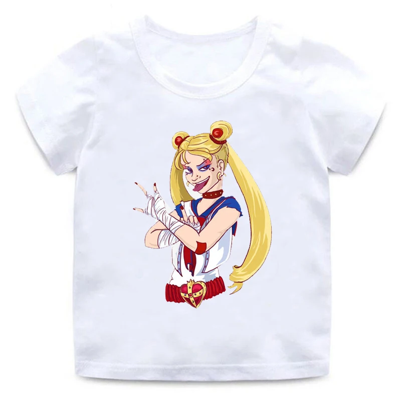 Обувь для девочек Сейлор Мун футболка стрейч kawaii короткая с героями из японского