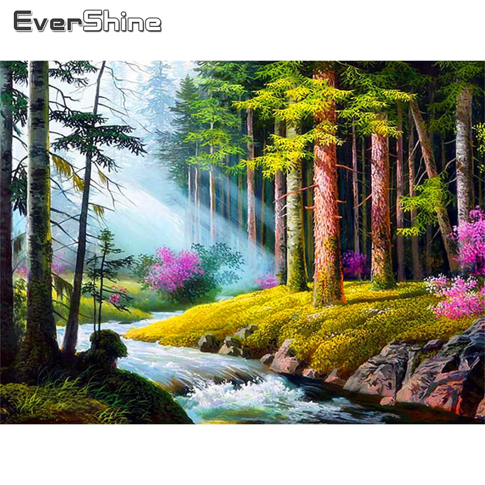 EverShine алмазная живопись с квадратными камнями живописная Алмазная вышивка