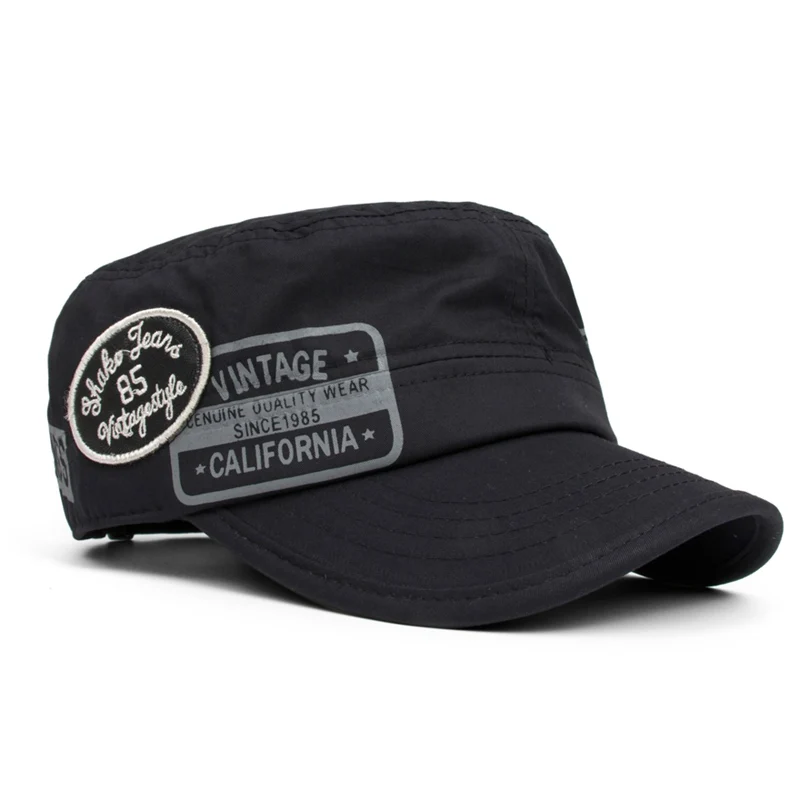 

Men hat flat-top cap street style letter fashion outdoor print patch adjustable baseball cap