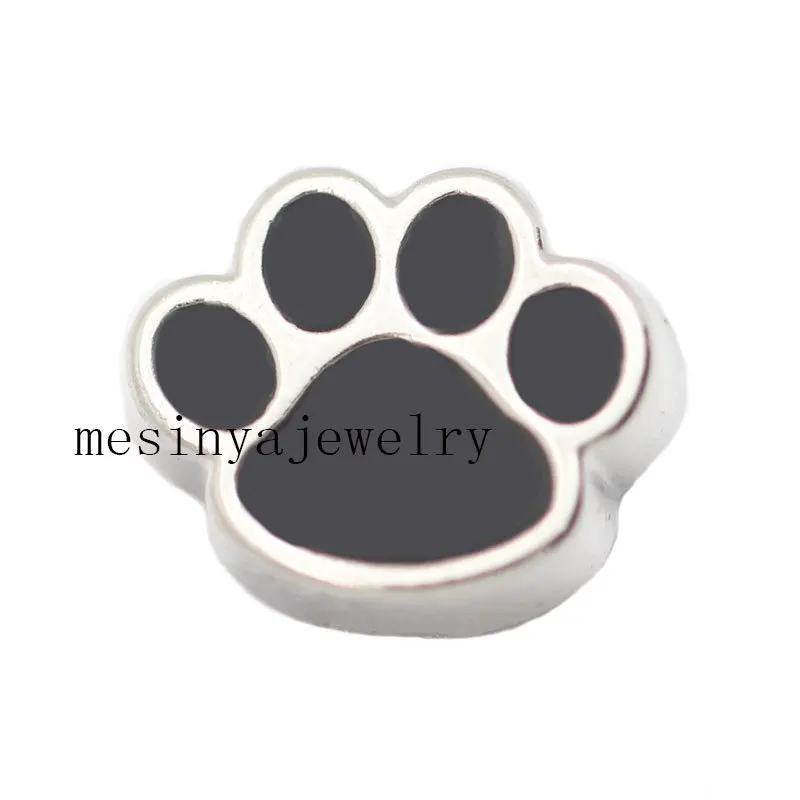 10 шт. Плавающие Подвески в виде собачьей Лапы Для стеклянного медальона|floating
