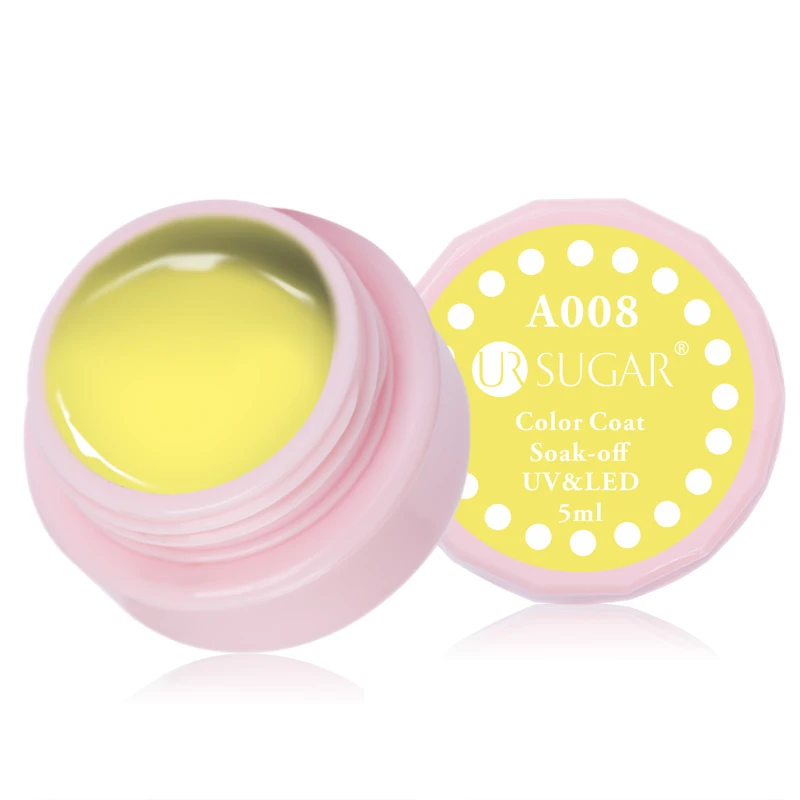 5ml 08 Ur Sugar 7,5 мл чистый цветной гель для ногтей лак замачиваемый УФ Гель-лак для ногтей лак цвет насыщенный желтый красный гель Полупостоянный лак - Цвет: 5ml 08