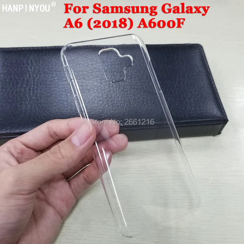Твердый чехол для Samsung Galaxy A6 Plus + A605G / (2018) A600F Ультратонкий Прозрачный жесткий