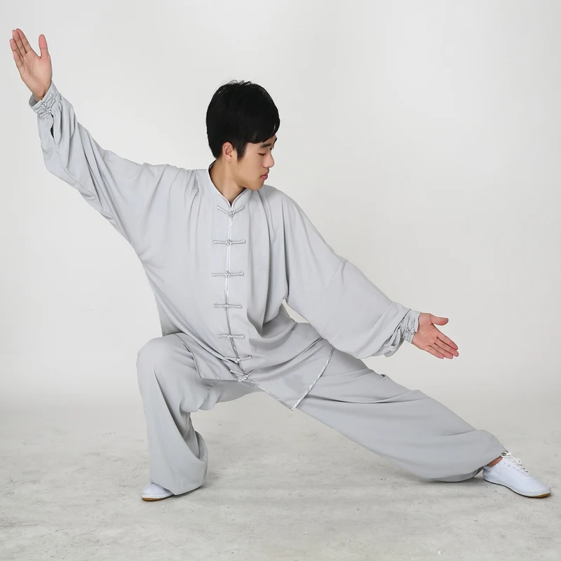 Унисекс традиционная китайская одежда 14 цветов с длинным рукавом Wushu TaiChi форма