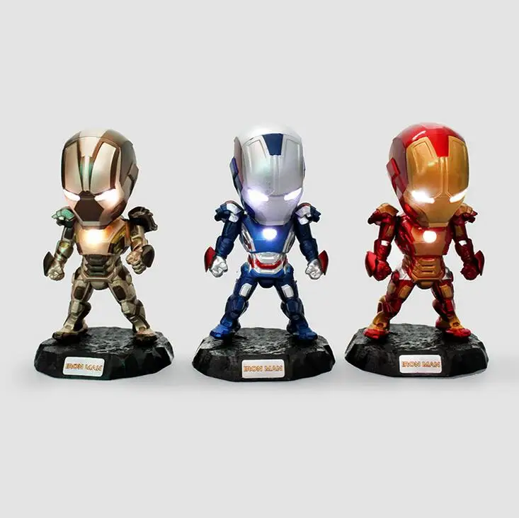 Фигурку Железный человек светодиодный шлем и броня модель с BaseToys Патриот фигурка