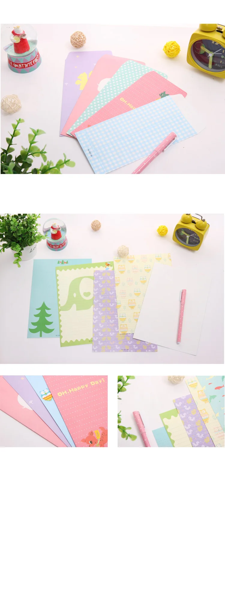 3 шт. конверты 6 шт. Красочные Письма бумажные наборы Kawaii животные большой размер конверты для письма бумажный набор свадебных букв пригласительные карты