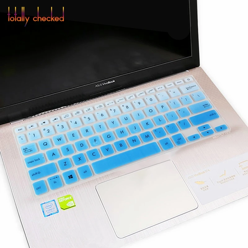 fadeblue Силиконовая Защитная крышка для клавиатуры ноутбука Asus Vivobook 14 X420Ua X420 X420Ca X420C 14 дюймов - Цвет: fadeblue