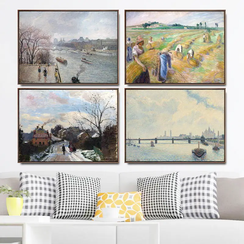 Home Decoration Art Wall Pictures for Living Room Poster Print Canvas Printings Paintingsn French Camille Pissarro 2 | Дом и сад