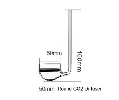 Round Diffuser 50 ADA Quailty VIV мини плоский круглый нижний стеклянный регулятор для аквариума подвесной СО2 распылитель аквариума для растений для выращивания рыб - Цвет: Round Diffuser 50