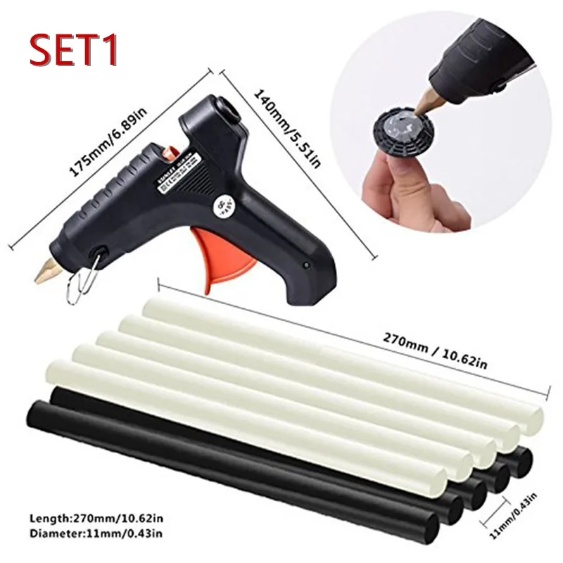 

auto repair tool Hot Melt Glue Gun with 10pc Glue Stick Industrial Mini Guns Thermo Electric Heat Temperature Tool