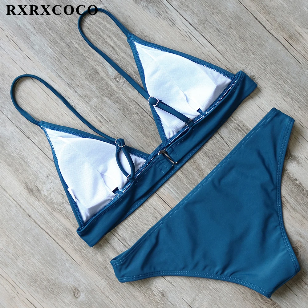 RXRXCOCO, брендовый комплект бикини,, Мягкий купальник, женский, пуш-ап, бикини, сексуальный купальник, женский, низкая талия, купальник, пляжная одежда