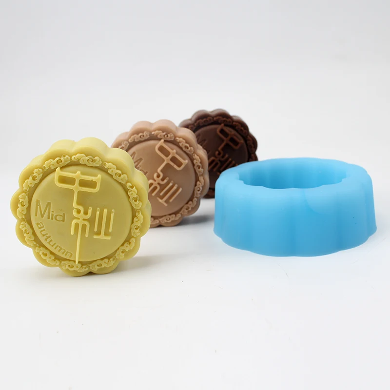 

Silicone Soap Mold Handmade Mooncake Shaped Soap Making Tool