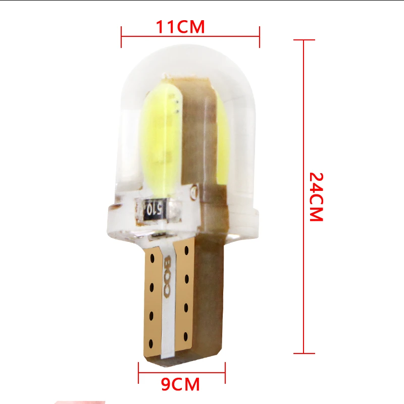 10pcs LED W5W T10 194 168 W5W Led Parking Bulb Auto Wedge Clearance Lamp Silica Bright Blue Light license plate Bulbs