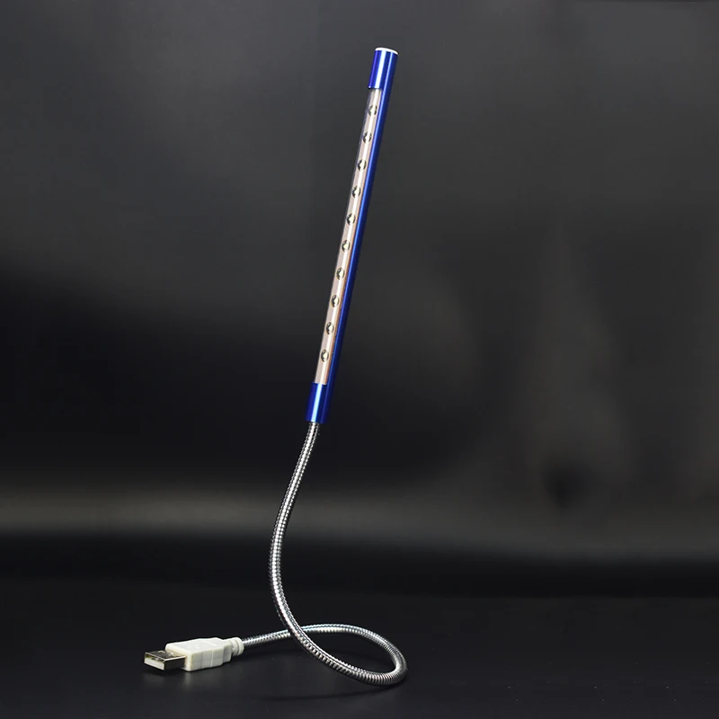 Oobest маленький гибкий USB светодиодный настольный светильник 10 светодиодный фонарь вспышка светильник для ПК ноутбук светильник ing ноутбук лампа для чтения