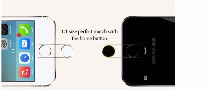 1 шт., алюминиевая наклейка на кнопку «домой» Touch ID для apple iphone 5s se 6 6s plus 7 7 plus с функцией идентификации отпечатков пальцев