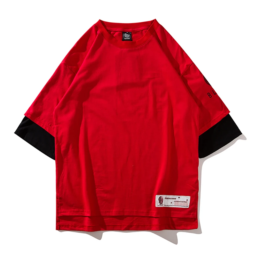 Простая мужская футболка с короткими рукавами свободная Мужская хипстерская