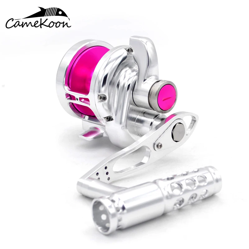 CAMEKOON Conventional Lever Drag Saltwater Big Game Fishing Reel Max Drag 32KG Full Metal Powerful Boat Trolling Reel