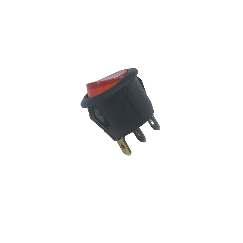 10 шт./лот KCD1 2 23 мм светодиодсветодиодный круглая кнопка SPST 3PIN защелкивающаяся