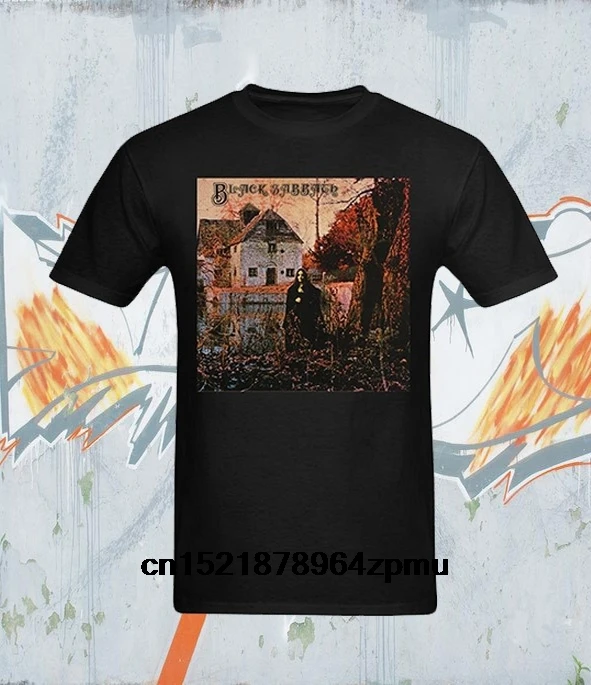 Возьмите Для мужчин футболка Black Sabbath дебютного альбома крышка Дизайн летние