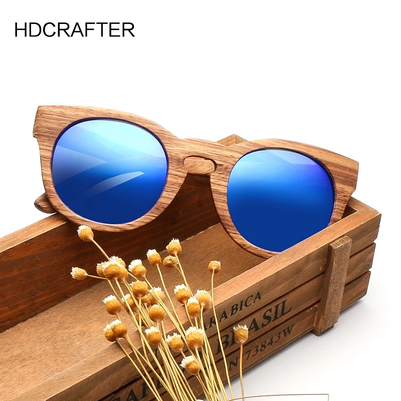 HDCRAFTER деревянные Солнцезащитные очки женские зеркальные gafas de sol солнцезащитные