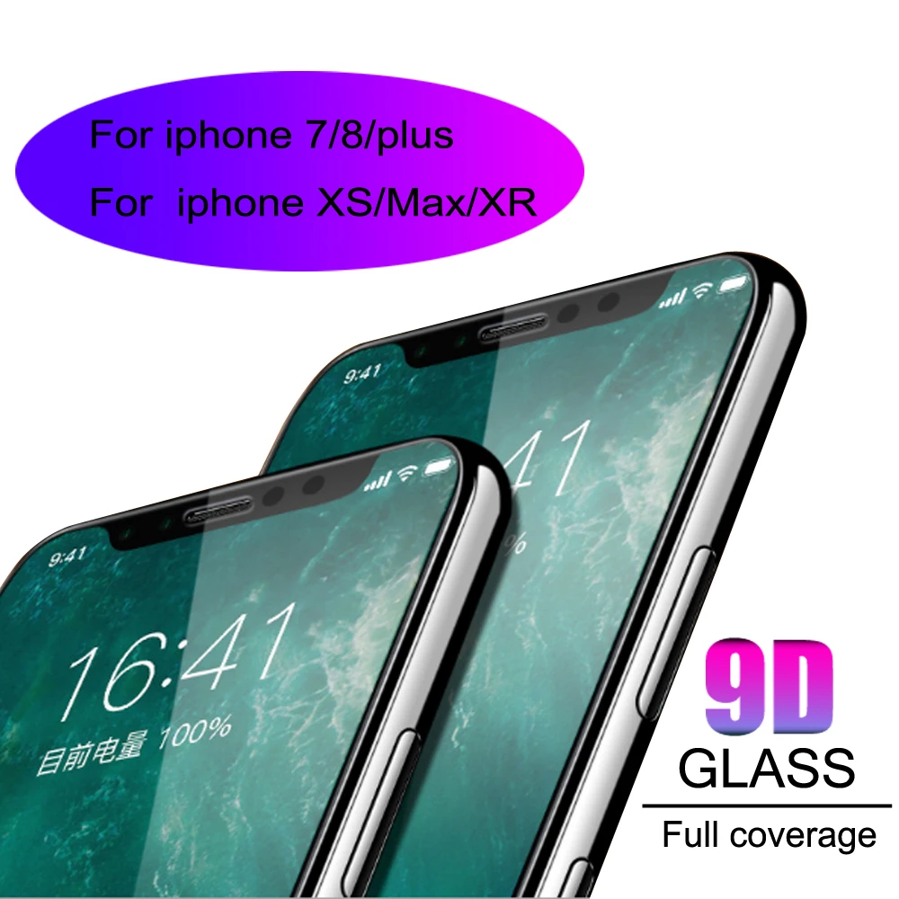 С уровнем твердости 9H закаленное Стекло для iPhone 7/7 plus/8/8 plus/XS Max/XR защитная пленка