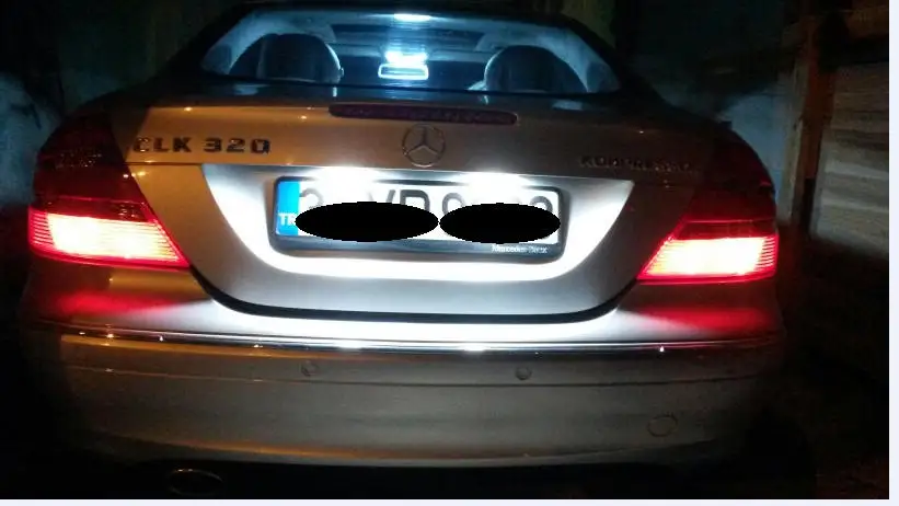 2 шт. светодиодный светильник номерного знака для Benz C Class W203 4D Sedan 01 07 CLK320 W209 03 08|light