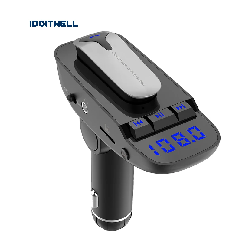 Автомобильный радиоприемник fm передатчик Bluetooth наушники комплект для автомобиля