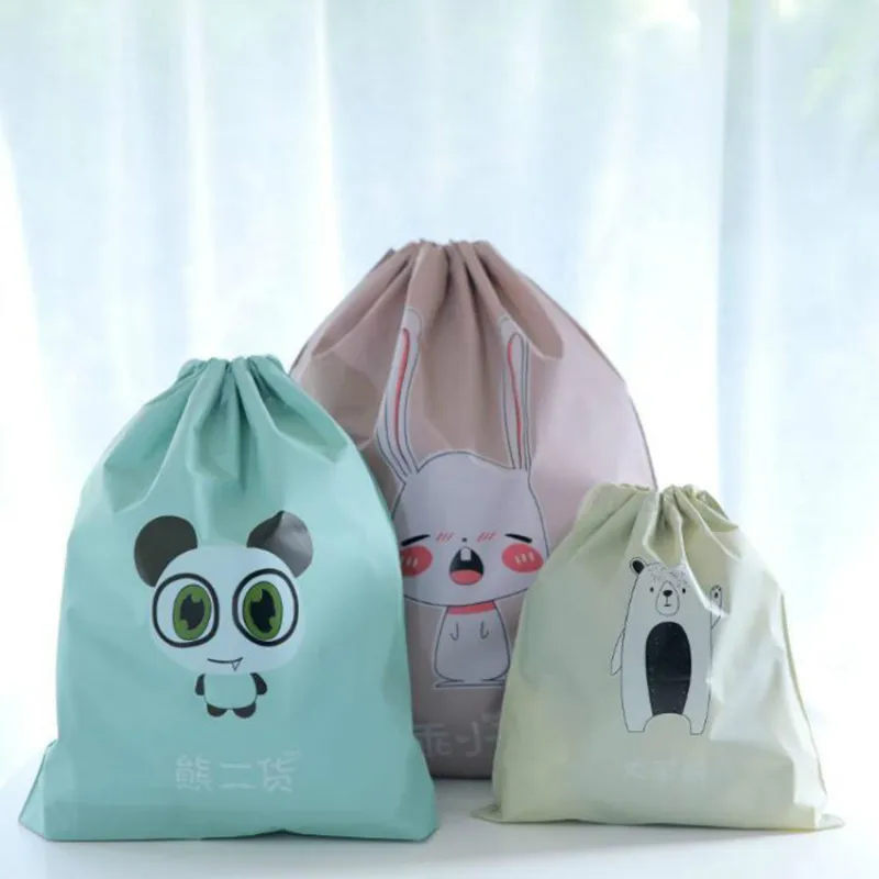 Мультфильм гидроизоляции путешествия косметички милые животные Drawstring сумка