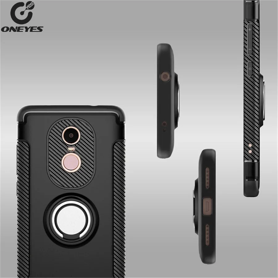 Phone hard plastic case For xiaomi Redmi Note 4 cover 4X TPU Silicone Finger Ring Protective Case |