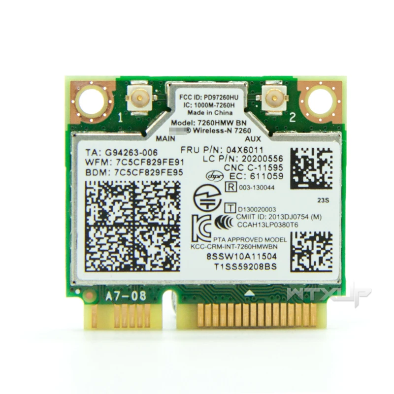 7260HMW+ BT 4,0 мини PCIE WLAN CARD беспроводная сетевая карта для стационарного персонального INTEL 7260 BN WIRELESS-N для lenovo 04X6011 K4350 K4250 B5400 M5400 M4400S S410 S310 S540