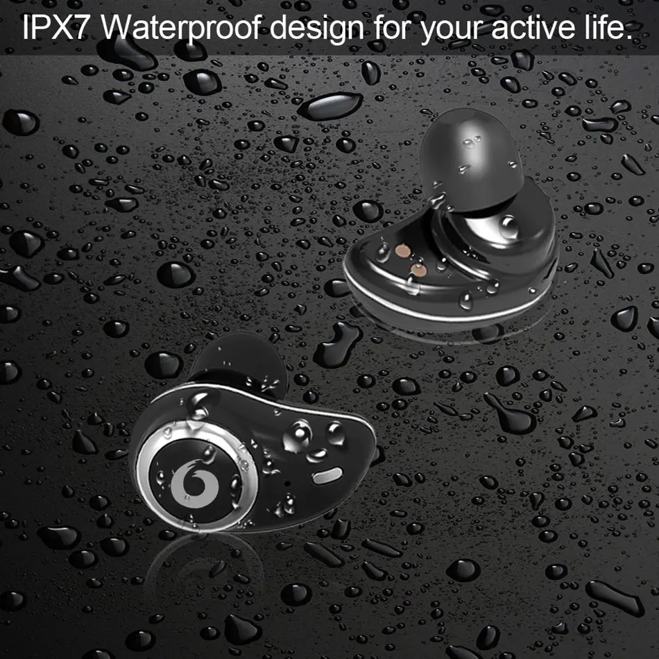GUSGU TWS мини беспроводные наушники IPX7 водонепроницаемые Bluetooth наушники сенсорное управление Hifi беспроводные наушники гарнитура для iPhone