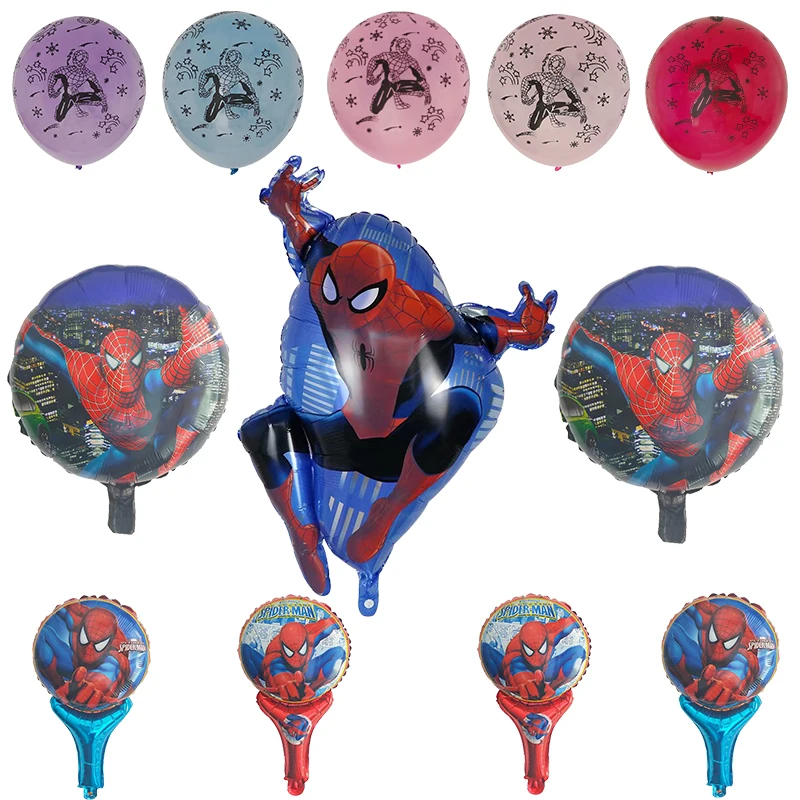 12 шт паук шарики День подарков будущей матери на день рождения DecoraSpiderman Фольга