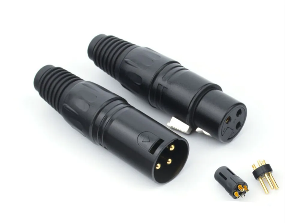 2 шт. XLR разъем 3 Pin Мужской Женский аудио разъем XLR адаптер для микрофона аудио разъемы динамик штекер Hifi кабель штекеры XLR