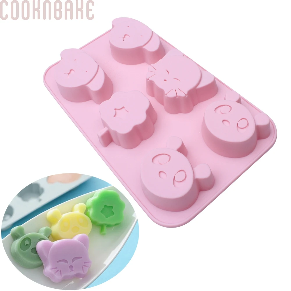COOKNBAKE DIY силиконовая форма для торта и печенья Форма собаки кошки дерева и панды DIY ручной работы мыло Плесень CDL-016