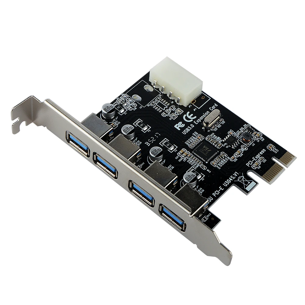 Карта расширения PCI Express с 4 портами Usb 3 0 5 Гбит/с|Компьютерные кабели и разъемы| |
