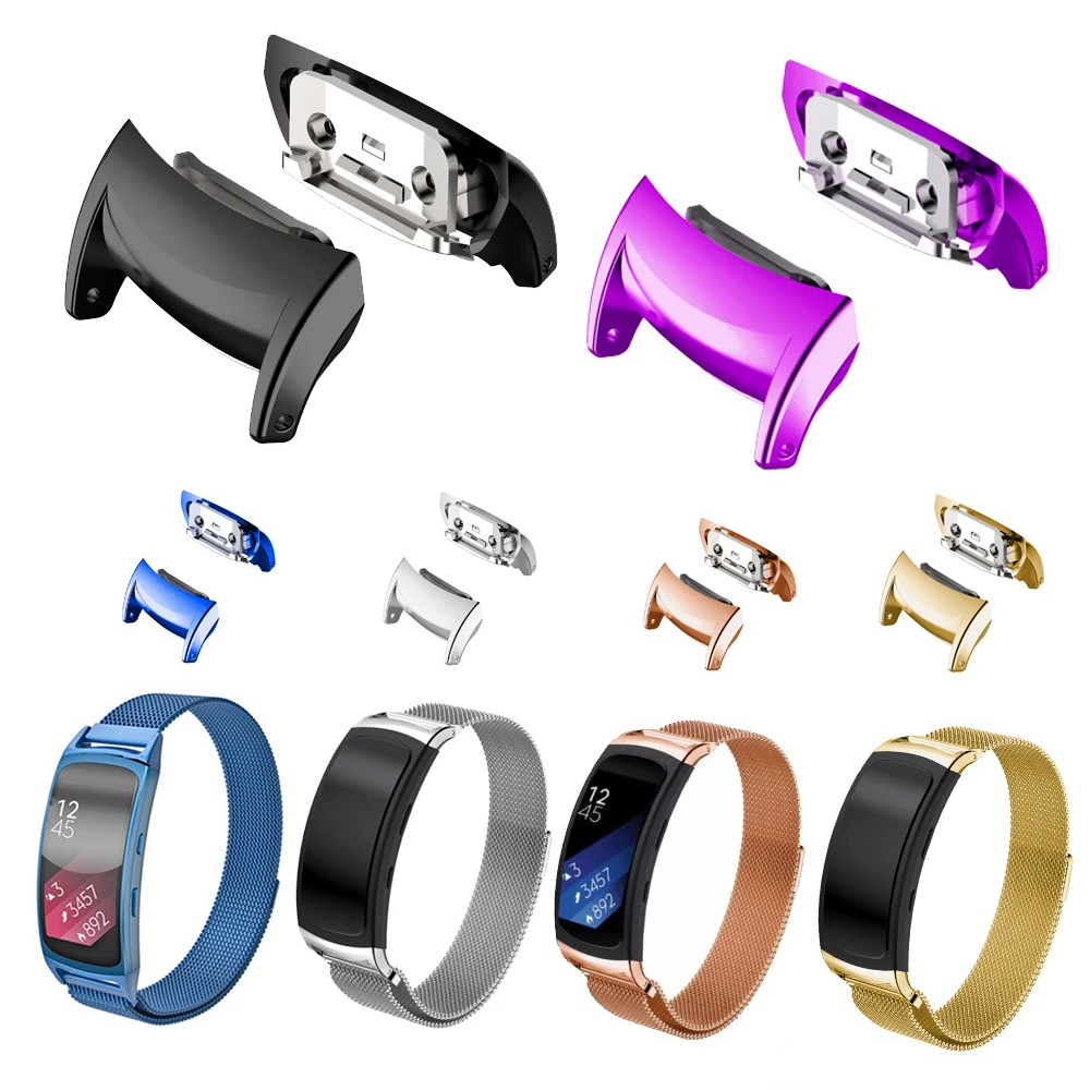 Переходник разъема для samsung gear Fit2 SM-360 из нержавеющей стали разъем Часы дополнительный разъем для gear Fit 2