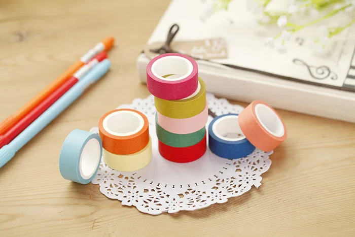 2 шт. Новые DIY ленты конфетных цветов лента для маскировки декоративные клейкие