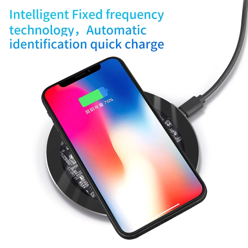 10 Вт Qi Беспроводной Зарядное устройство для iPhone XS Max X 8 плюс XR Samsung Galaxy S8 S9 быстро