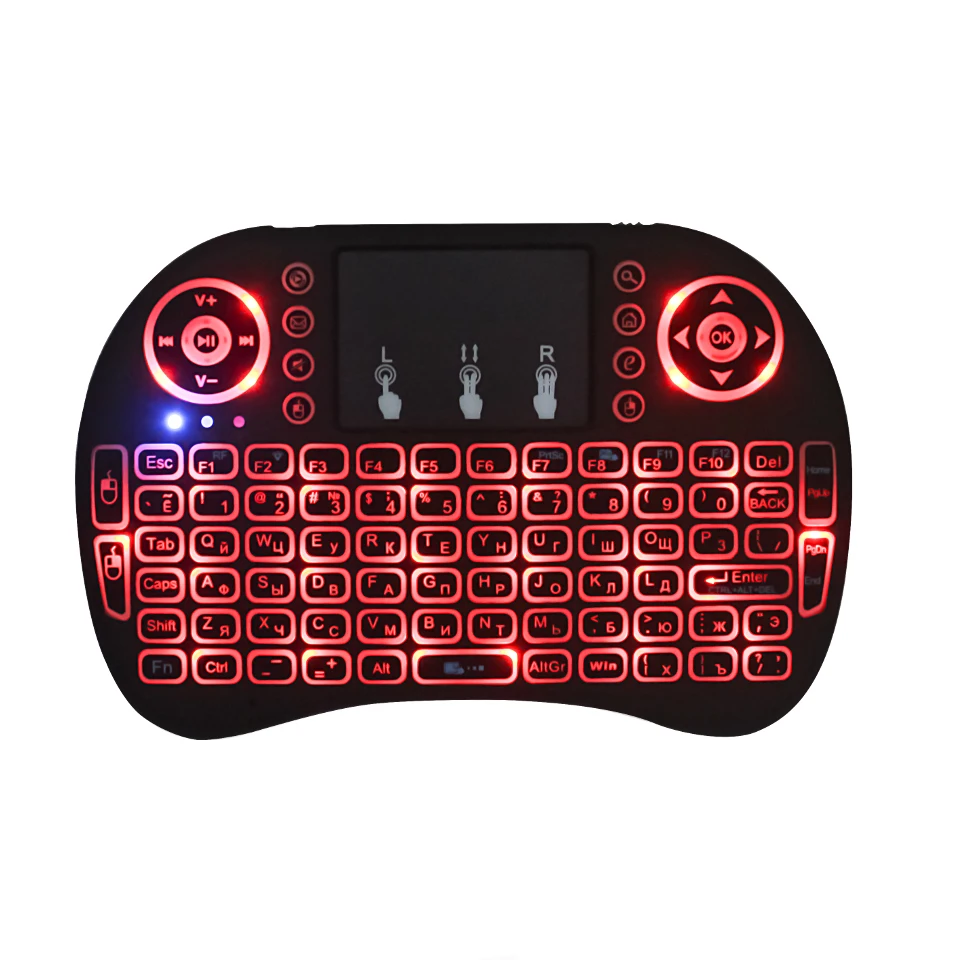 Мини Русская английская новая версия 2 4 GHz Беспроводная клавиатура Air Mouse тачпад