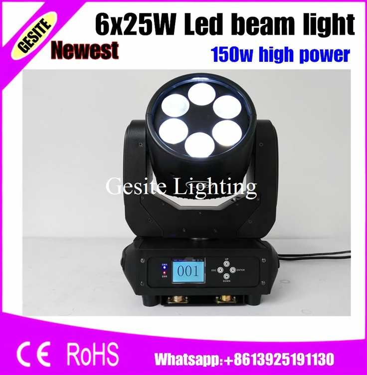 Фото 2 шт./лот новейший 6x25 Вт LED супер луч движущаяся головка света оптовая цена Лампы 2 шт./лот новейший 6x25 Вт LED супер луч движущаяся головка света оптовая цена Лампы