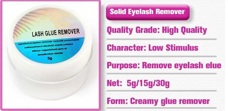 5 Pcs 30g Solid Eyelash Cream Remover Eyelash Remover Glue By Free Shipping