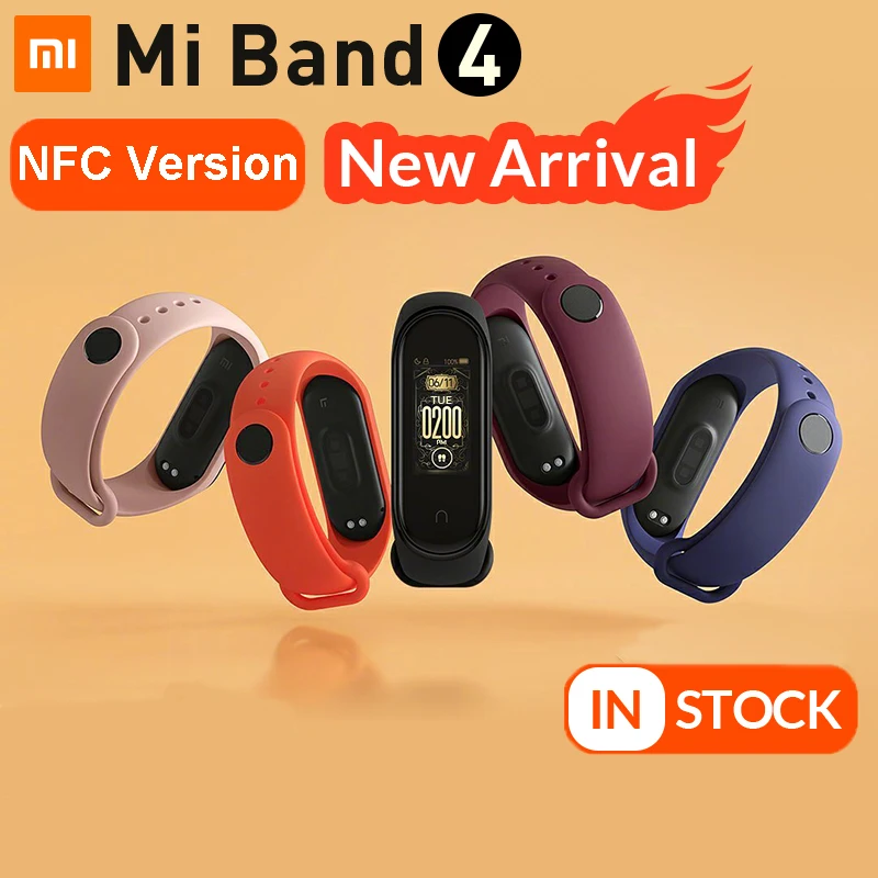 2019 оригинальный Xiaomi Mi смарт браслет 4 Bluetooth 5 0 атм водонепроницаемый спортивный