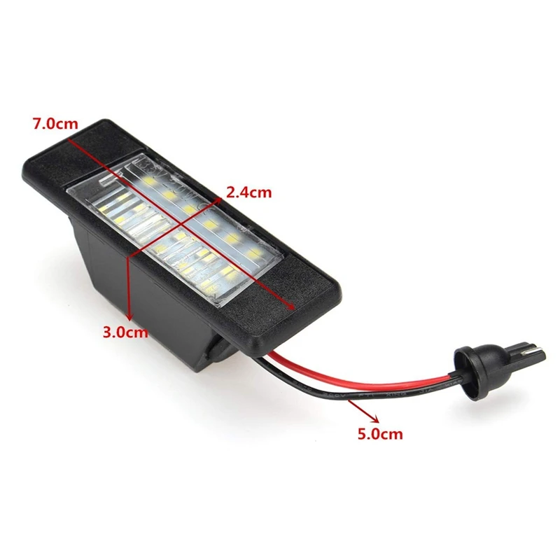 2 шт. автомобильные 18leds номерные знаки пластиковые для Nissan Qashqai X Trail Juke Primera яркие