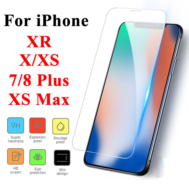 Защитное стекло для iPhone X 10 Aphone Xs защита экрана 7 Plus закаленная пленка 8