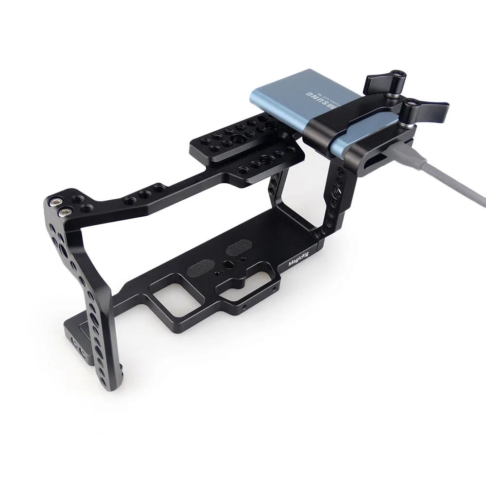 MAGICRIG BMPCC 4K клетка для видеокамеры с T5 SSD карта зажим для Blackmagic Pocket cinema camera BMPCC 4 K/BMPCC 6K