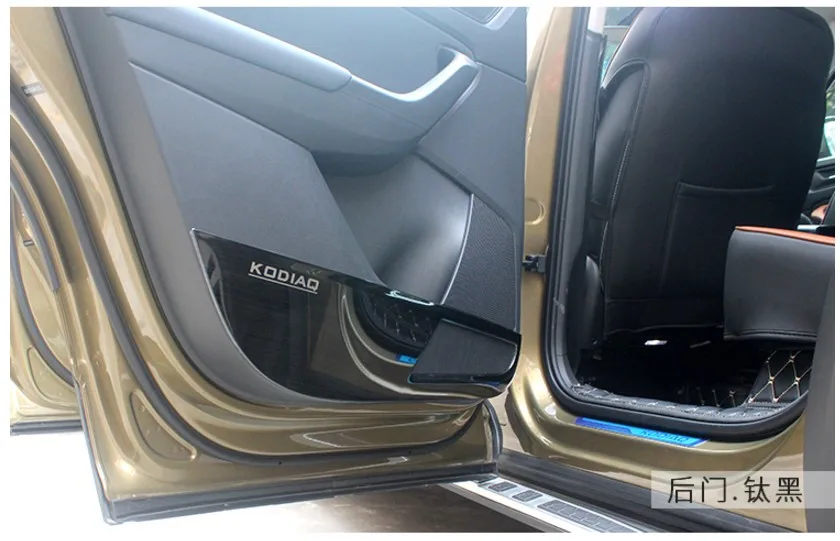 Для SKODA KODIAQ, автомобильная дверь из нержавеющей стали, противоскользящая накладка, Защитная крышка для двери, украшение автомобиля-Стайлинг