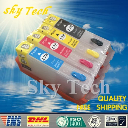 4PK пустой многоразовый картридж костюм для HP178XL HP 5520 4620 5510 6510 C5380 C6383 D5460 и т. Д. с
