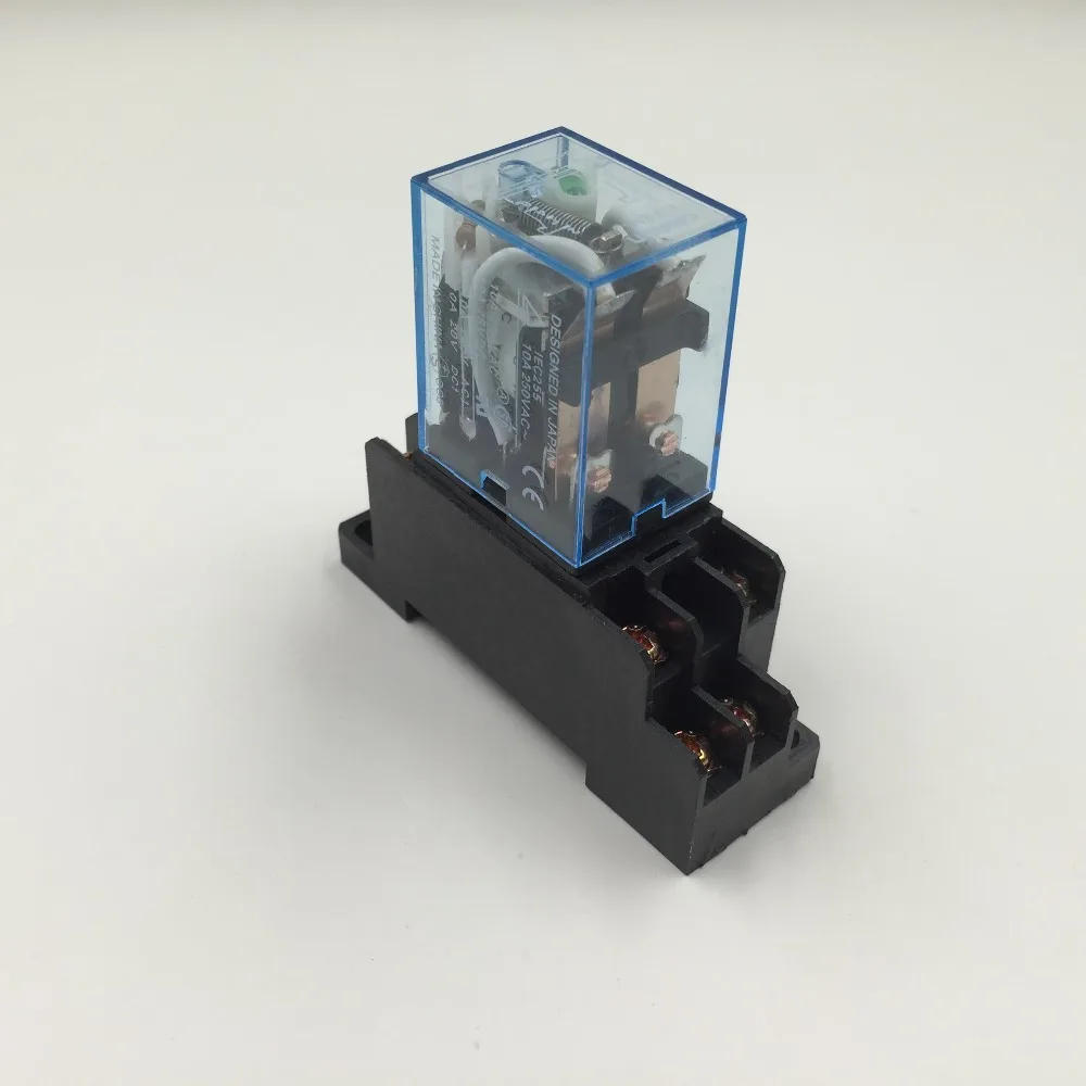 

LY2NJ AC 200/220V Coil 2NO 2NC 8Pin Power Electromagnetic Relay w PTF08A Socket